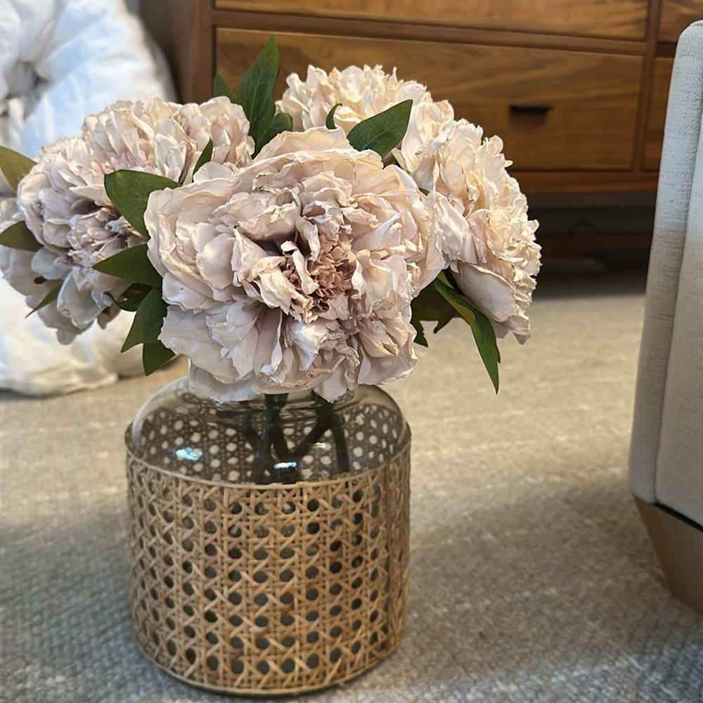 Cane Wrapped Vase - Picture 2 of 3